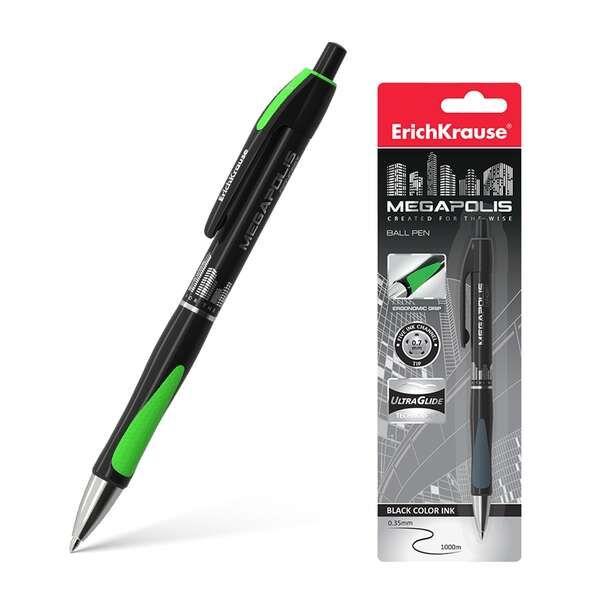 Caneta Esferográfica Automática ERICHKRAUSE Megapolis Concept (Preto)