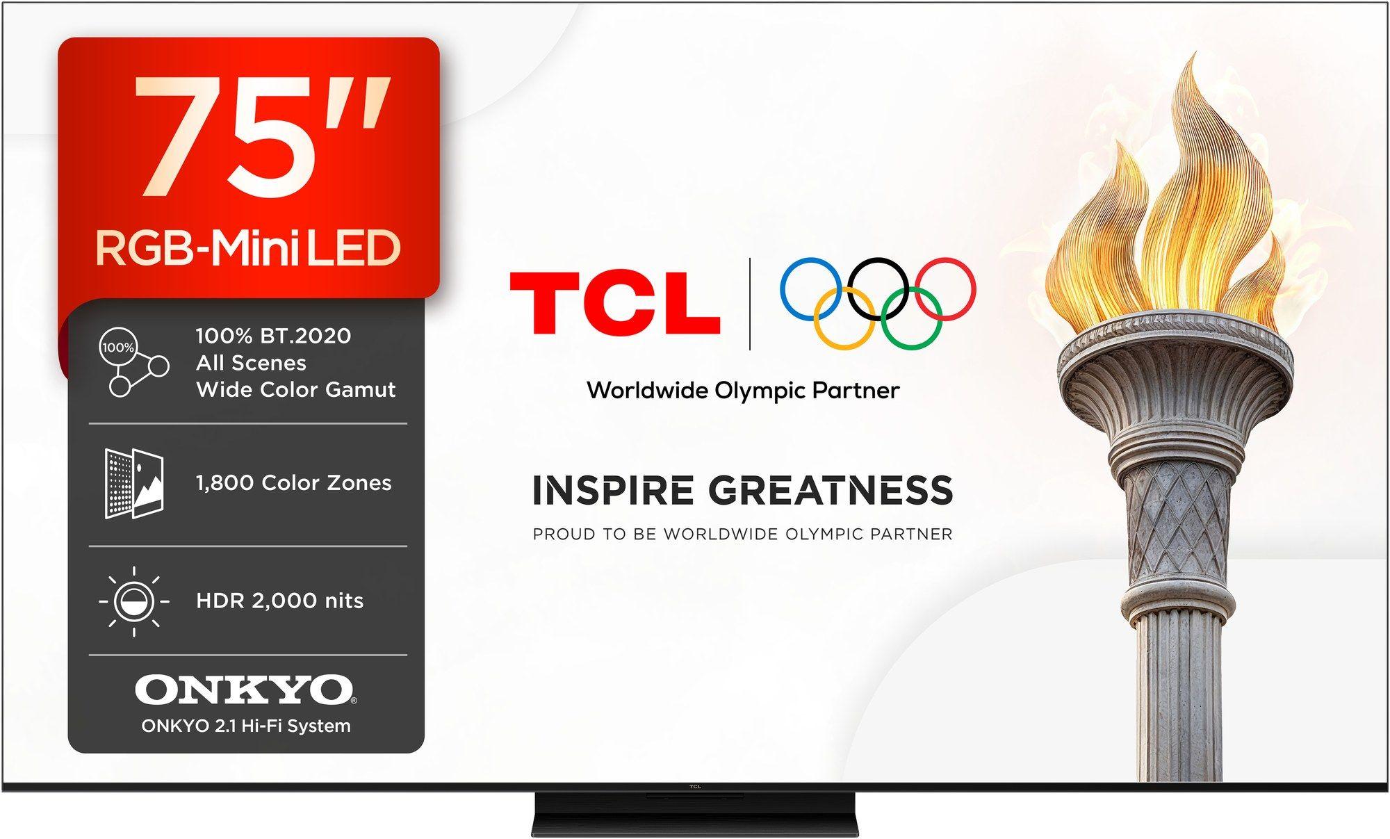 Televisão TCL TV 75RM7L (75" - 4K UHD RGB Mini LED - 144 Hz - Preto)