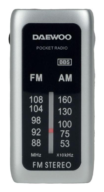 Rádio Portátil DAEWOO DW1129 (3.5 mm - Prateado)