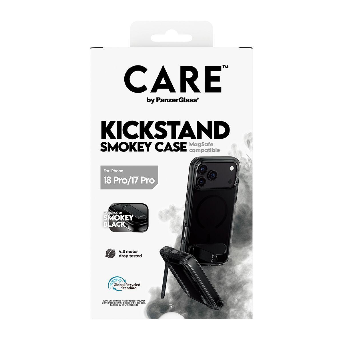 Capa de Telemóvel PANZERGLASS CARE Kickstand Case Smokey (Preto), miniatura 3