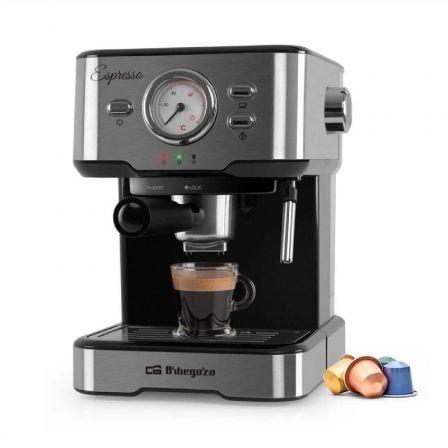 Máquina de Café Expresso ORBEGOZO EX 5500 (Cápsula de café, Café moído - 1100 W - 20 bar - Preto e Prateado)