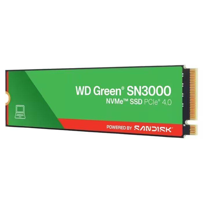 SSD WESTERN DIGITAL WD Green SN3000 (500 GB - M.2 2280 - NVMe PCIe Gen4 x4 - Verde) — miniatura 3