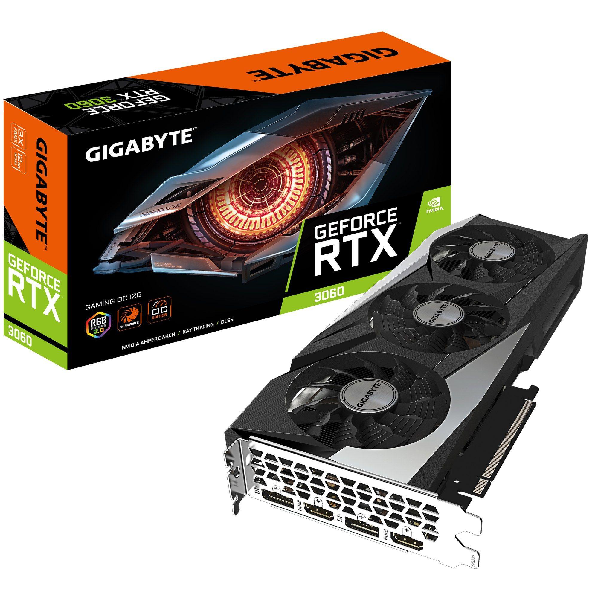 Placa Gráfica GIGABYTE GeForce RTX 3060 GAMING OC 12G (GeForce RTX 3060 - 12 GB - GDDR6 - Preto e Aço Inoxidável), miniatura 8