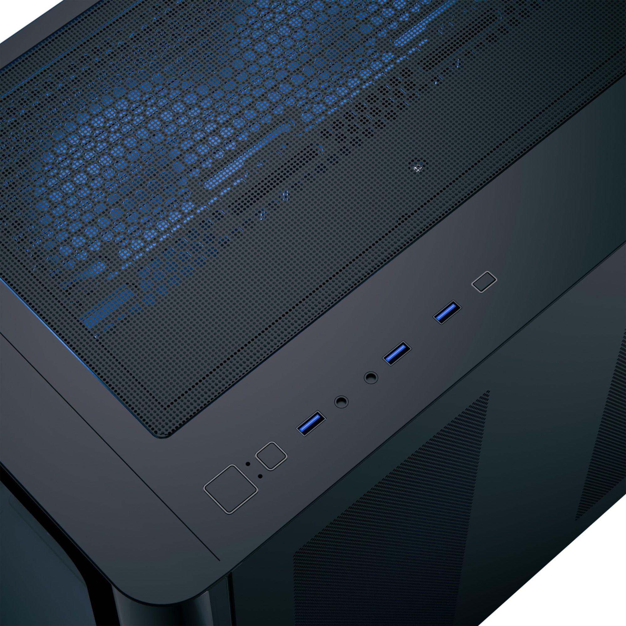 Caixa ATX AEROCOOL P500C-G-BK-v1 (ATX, micro ATX, Mini-ITX - Midi Tower - SPCC, vidro temperado - Preto), miniatura 4