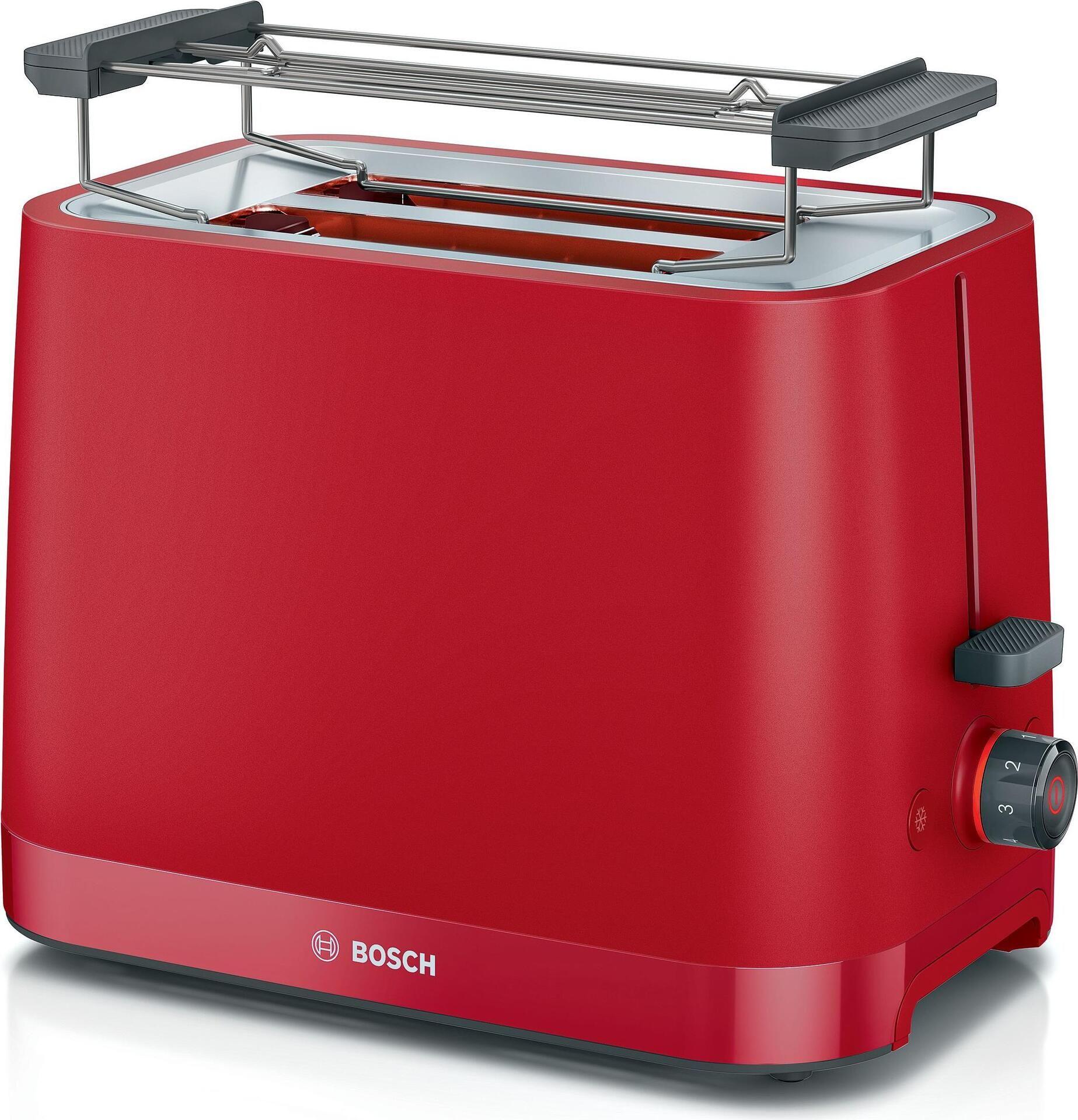 Torradeira BOSCH TAT3M124 (950 W - 2 fatias - Plástico - Vermelho)