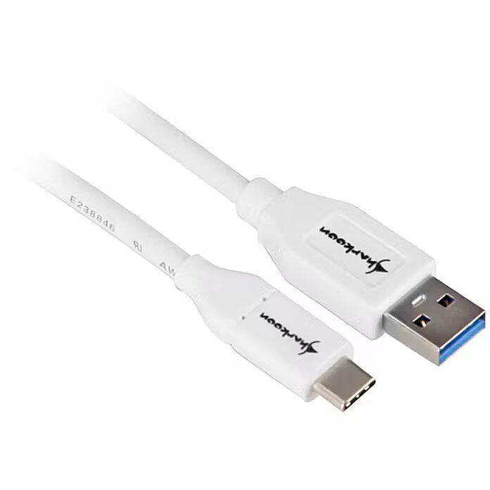 Cabo USB SHARKOON USB 3.1 Cable A-C (0,5 m - Branco)