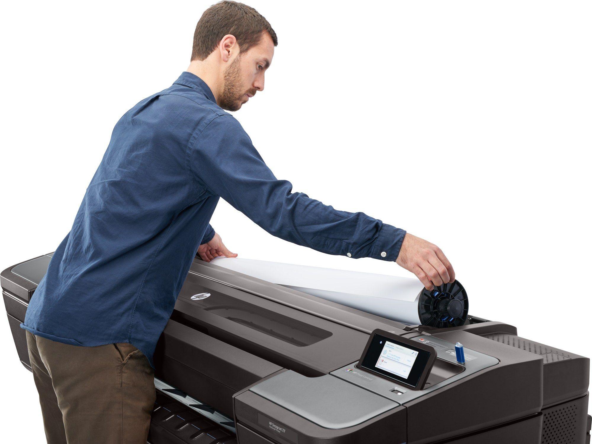 Plotter HP DesignJet Z9+ PostScript A1 (Com fios - Windows e macOS - USB Type-A, USB 2.0 e RJ-45 - Preto e Cinzento), miniatura 4