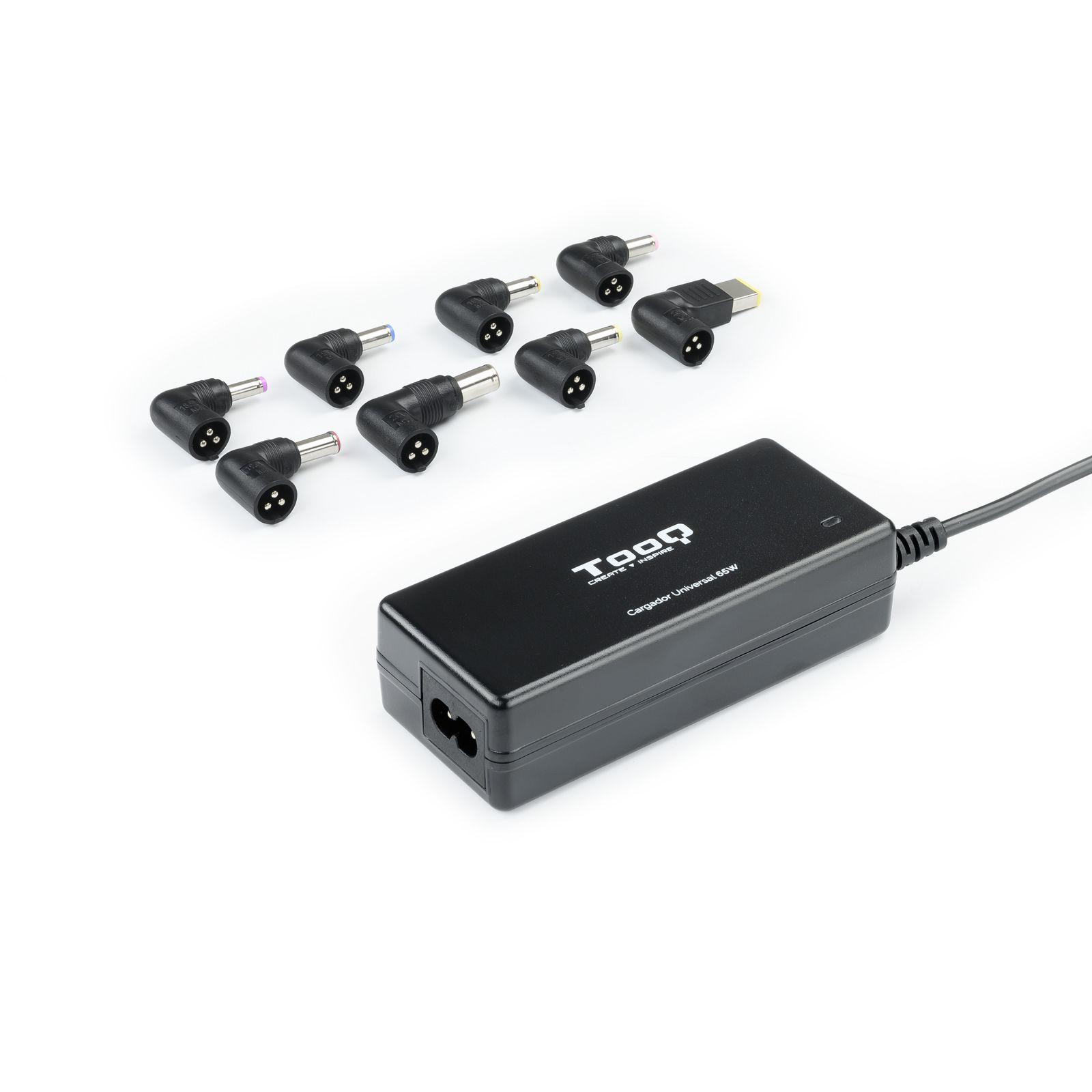 Carregador Universal para Portátil TOOQ TQLC-65BS02AT (65 W - 1.5 A - 1 A - Preto)