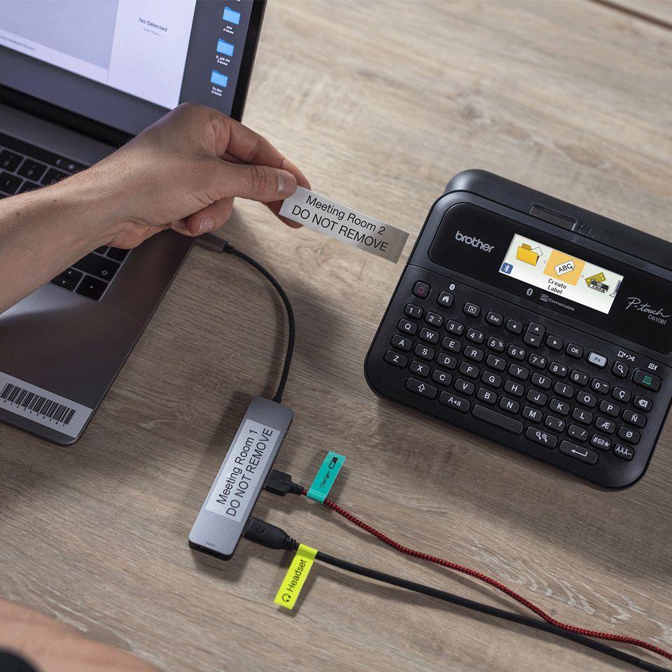 Rotuladora Eletrónica BROTHER PT-D610BTVP (Com fios e sem fios - Preto), miniatura 3
