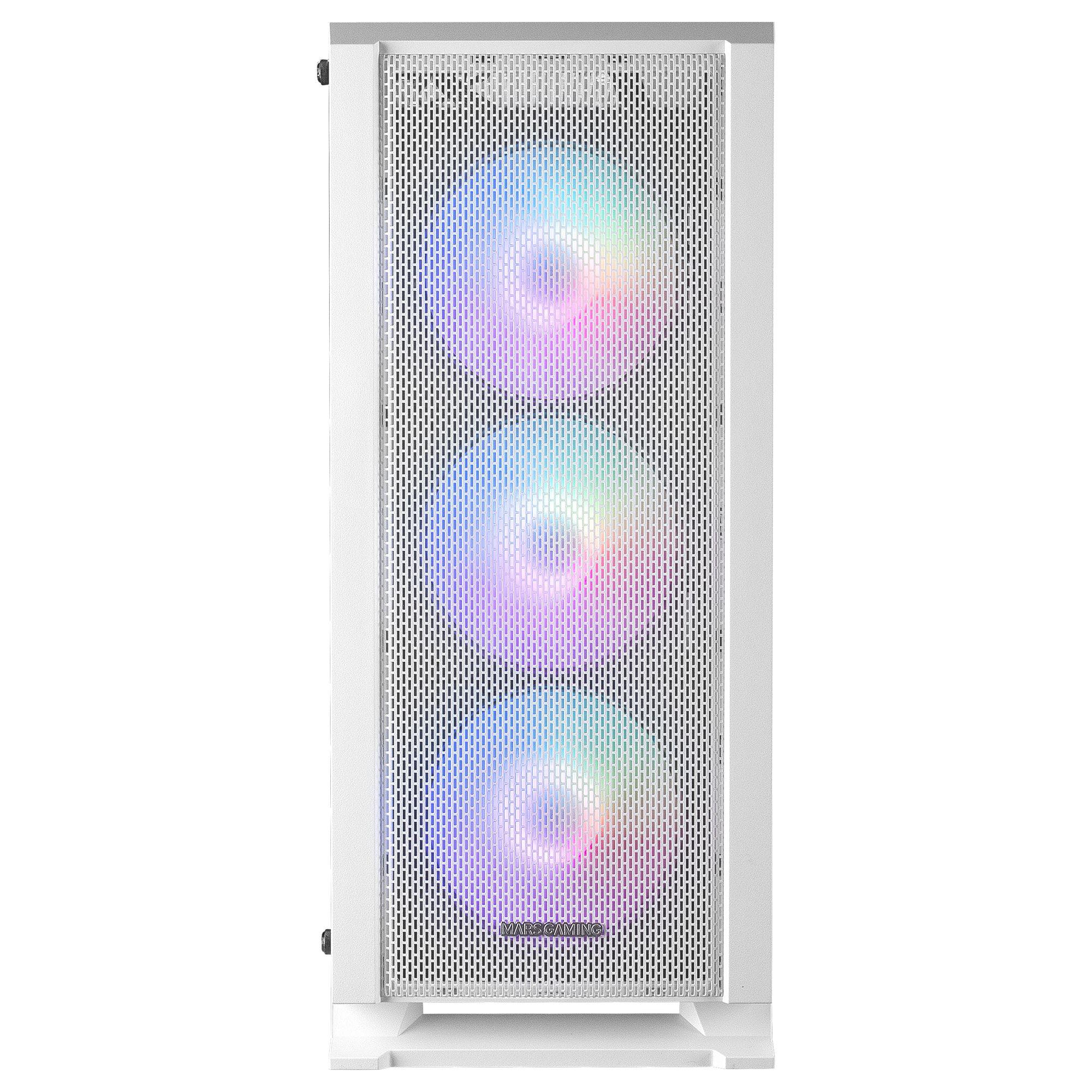 Caixa PC MARS GAMING MC-C (ATX, micro ATX, Mini-ITX - Midi Tower - Vidro temperado - Branco), miniatura 3