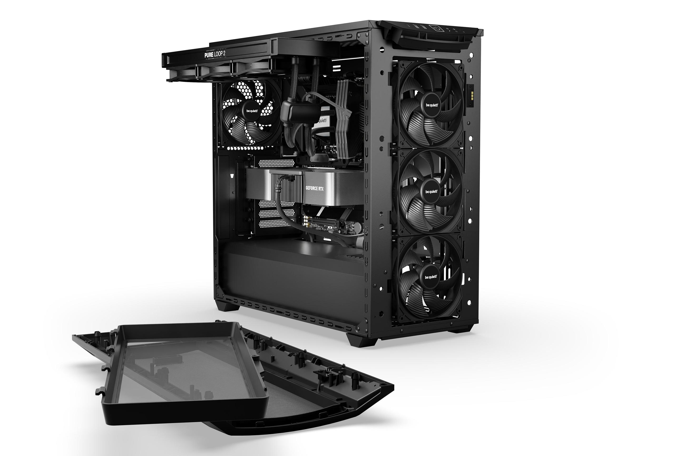 Caixa PC BE QUIET! Shadow Base 800 (ATX, EATX, micro ATX, Mini-ITX - Mid Tower - EATX, Mini-ITX, ATX, micro-ATX - Preto) — miniatura 8