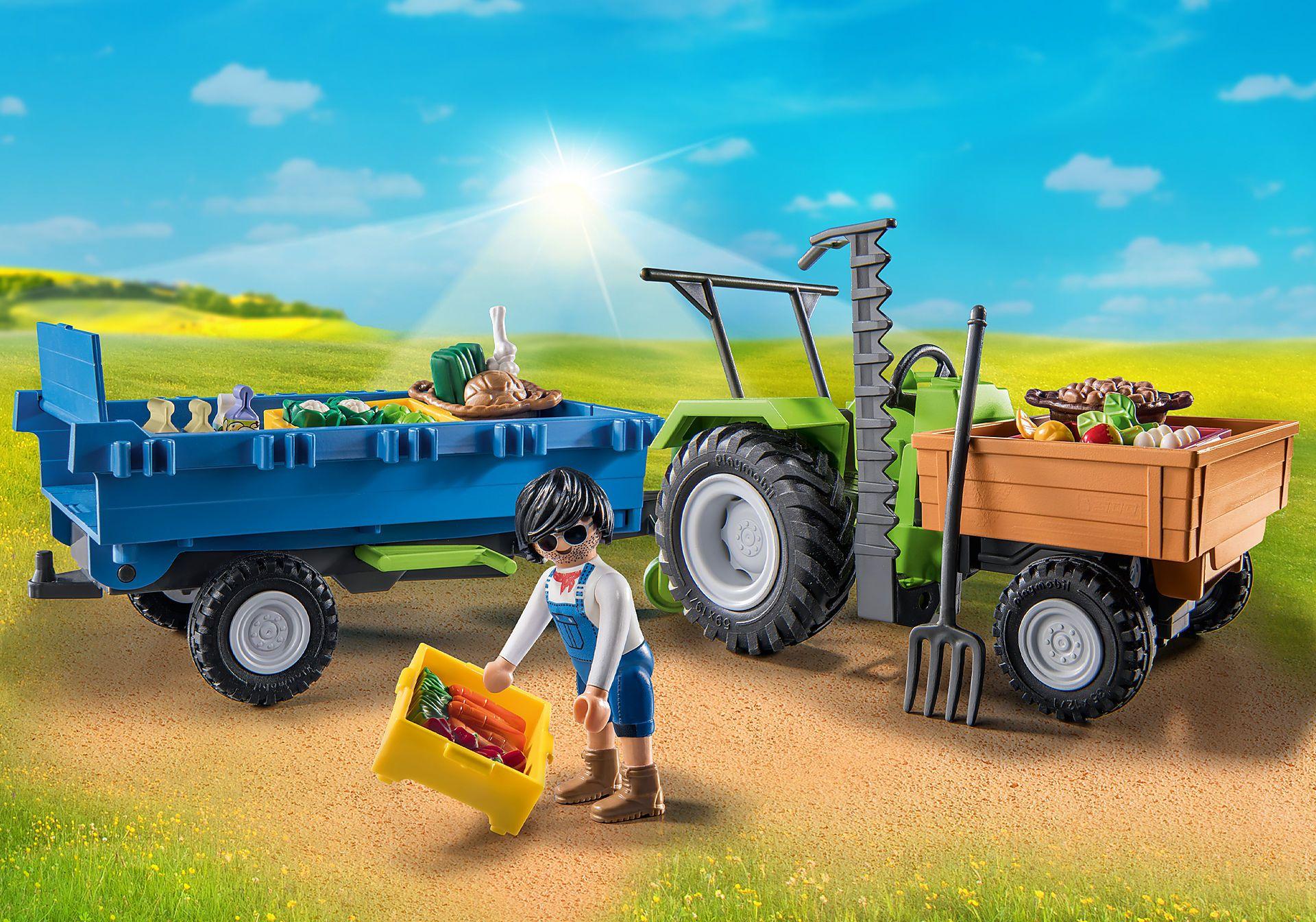 Trator com Reboque PLAYMOBIL 71249 (4 a 10 anos - Multicor)