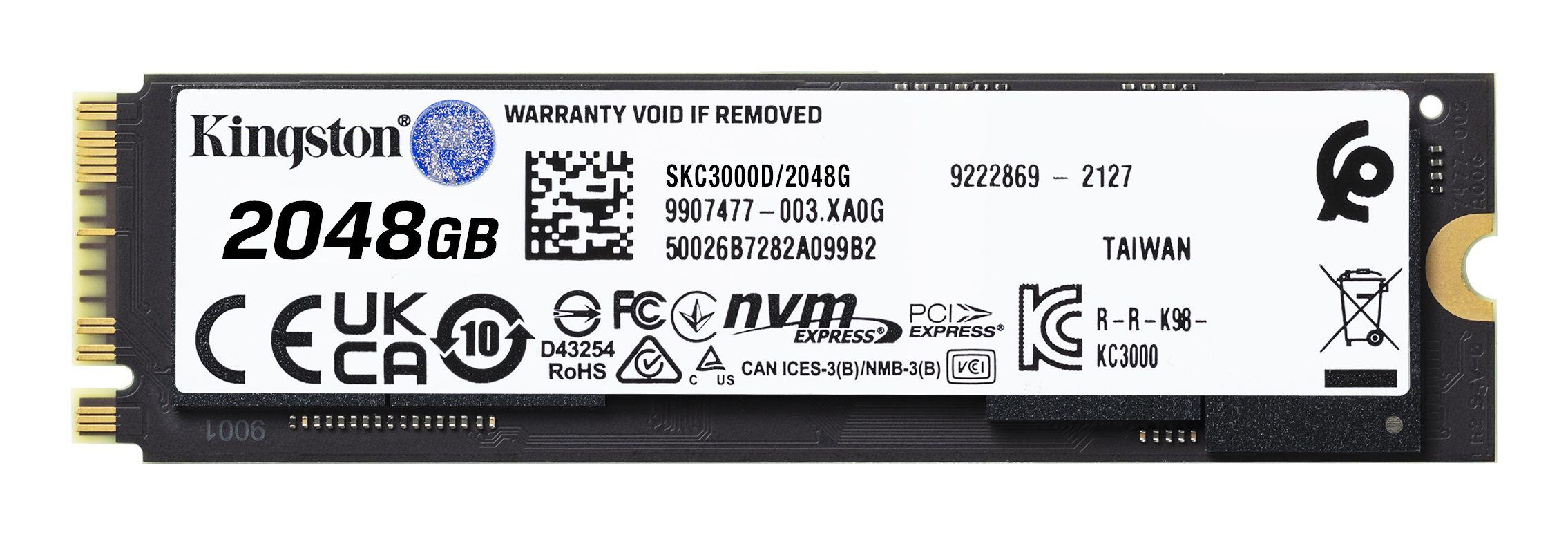 SSD KINGSTON KC3000 (2 TB - M.2 2280 - PCI Express 4.0 NVMe) — miniatura 2