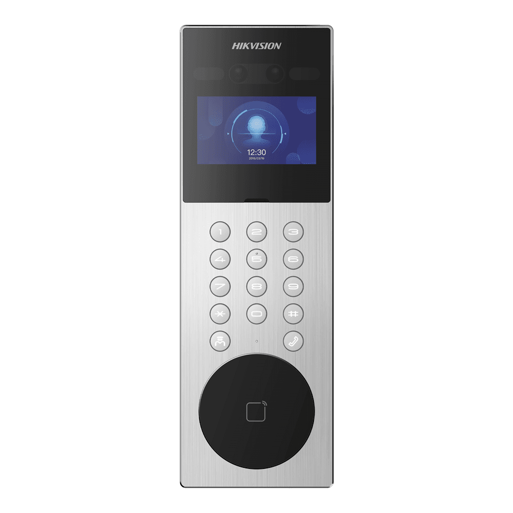 Painel de Videoporteiro IP HIKVISION DS-KD9203-ME6 (Reconhecimento Facial - Ecrã 4,3” - Preto/Cinzento)