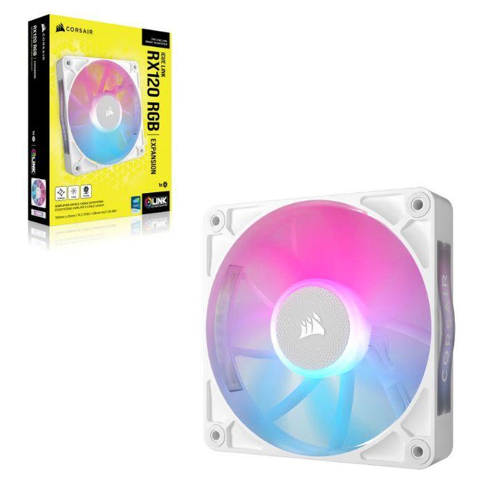 Ventoinha para Caixa de Computador CORSAIR iCUE LINK RX120 RGB (RGB multicolorida - Branco), miniatura 4
