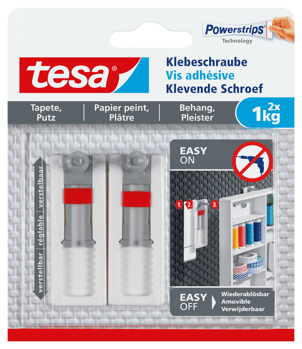 Parafuso Adesivo Ajustável TESA 77775-00000-00 (Branco), miniatura 2