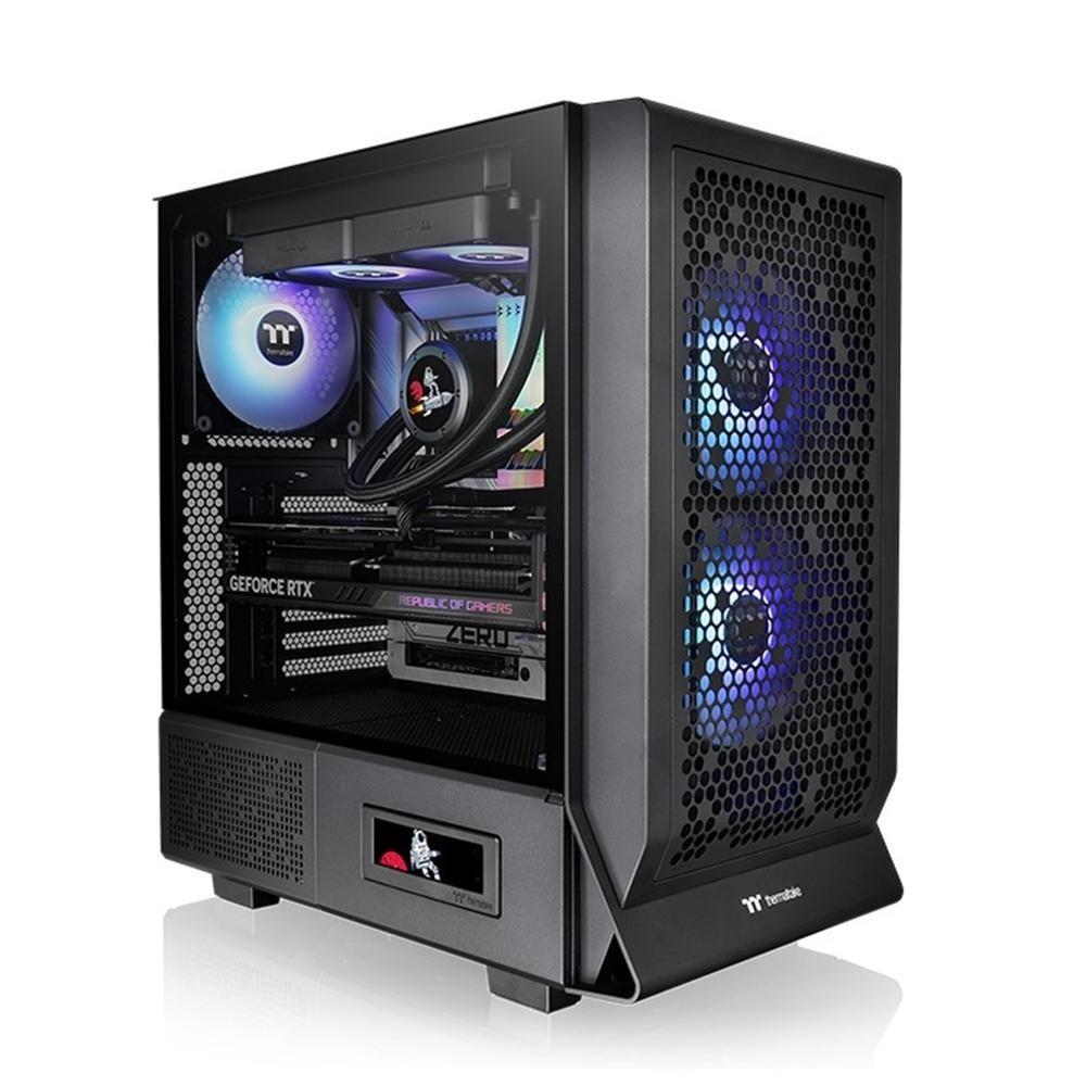 Caixa PC THERMALTAKE Ceres 330 TG ARGB (Midi Tower - SPCC, vidro temperado - 185 mm - Preto)