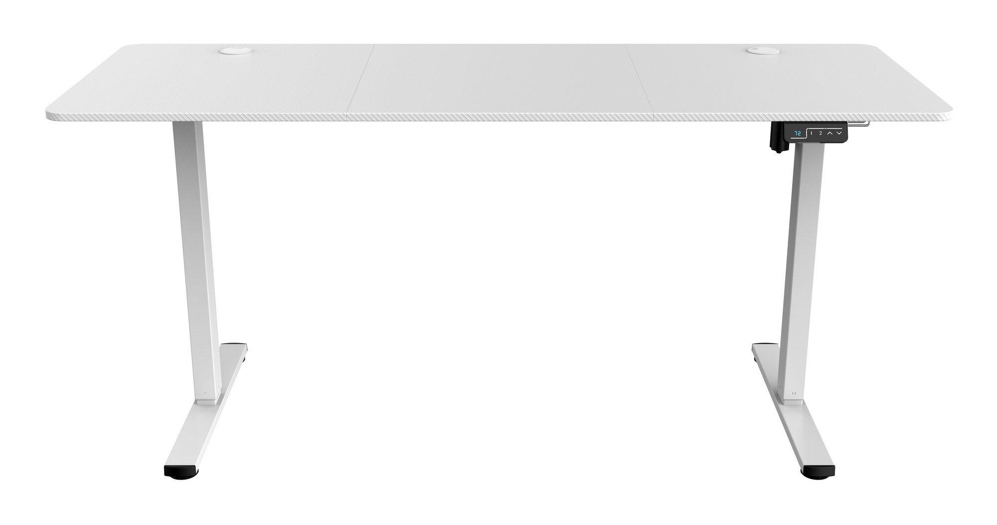 Secretária Gaming Elétrica MARS GAMING MGD-ERGOPRO160W (1600 x 600 mm - 60 kg - Forma retangular - Branco)