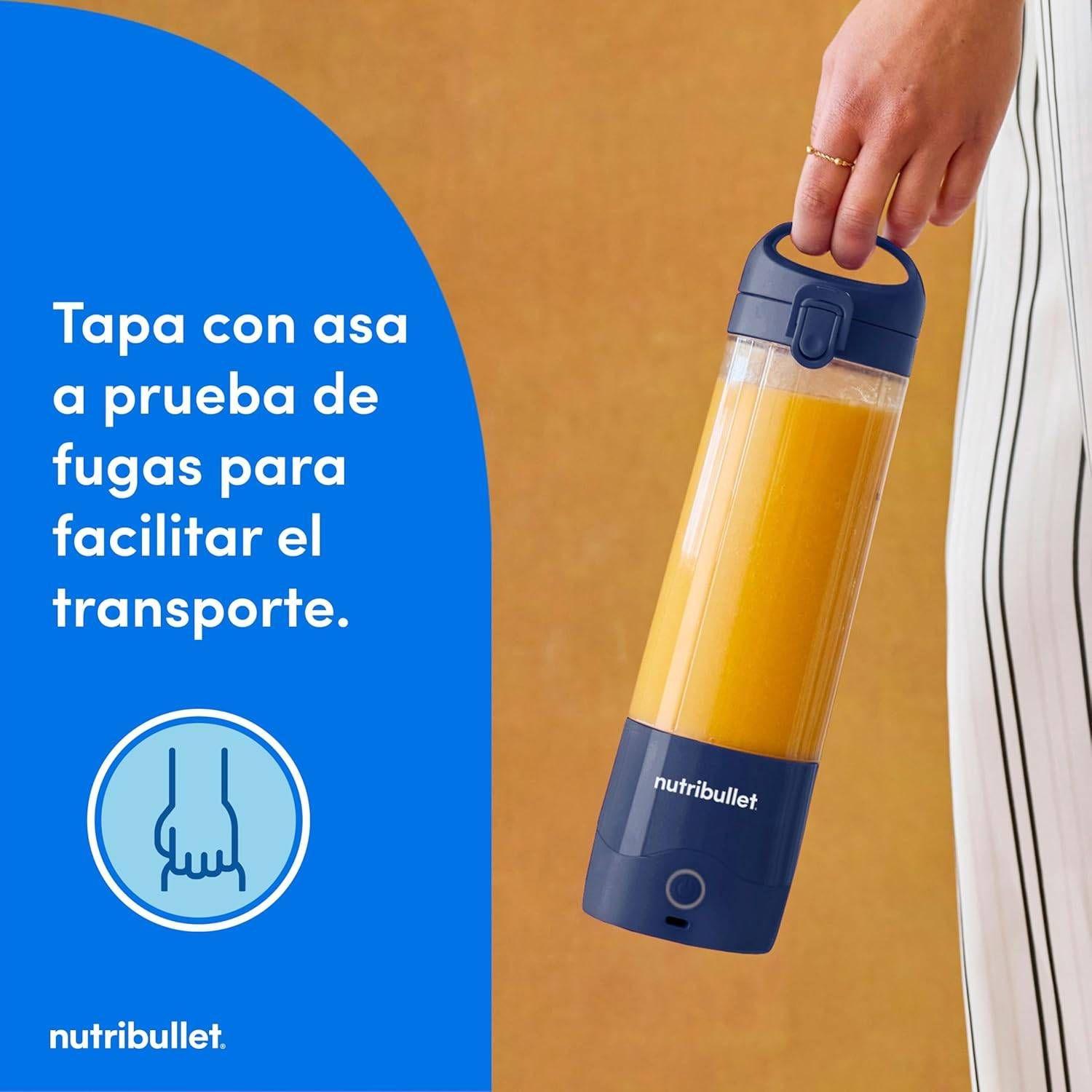 Liquidificadora Desportiva NUTRIBULLET NBP003NBL (Liquidificadora desportiva - 0,475 l - Bateria - Azul-marinho), miniatura 4