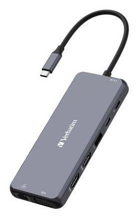 Hub USB-C VERBATIM CMH-05 (0,15 m - Prateado)