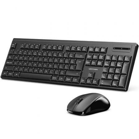 Teclado e Rato VENTION KTZB0-ES (ES - Sem fios 2,4 GHz - Preto)