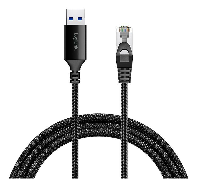 Cabo Adaptador USB 3.0 para Ethernet LOGILINK CU0404 (5 m - Cat6 - USB-A - Preto), miniatura 2