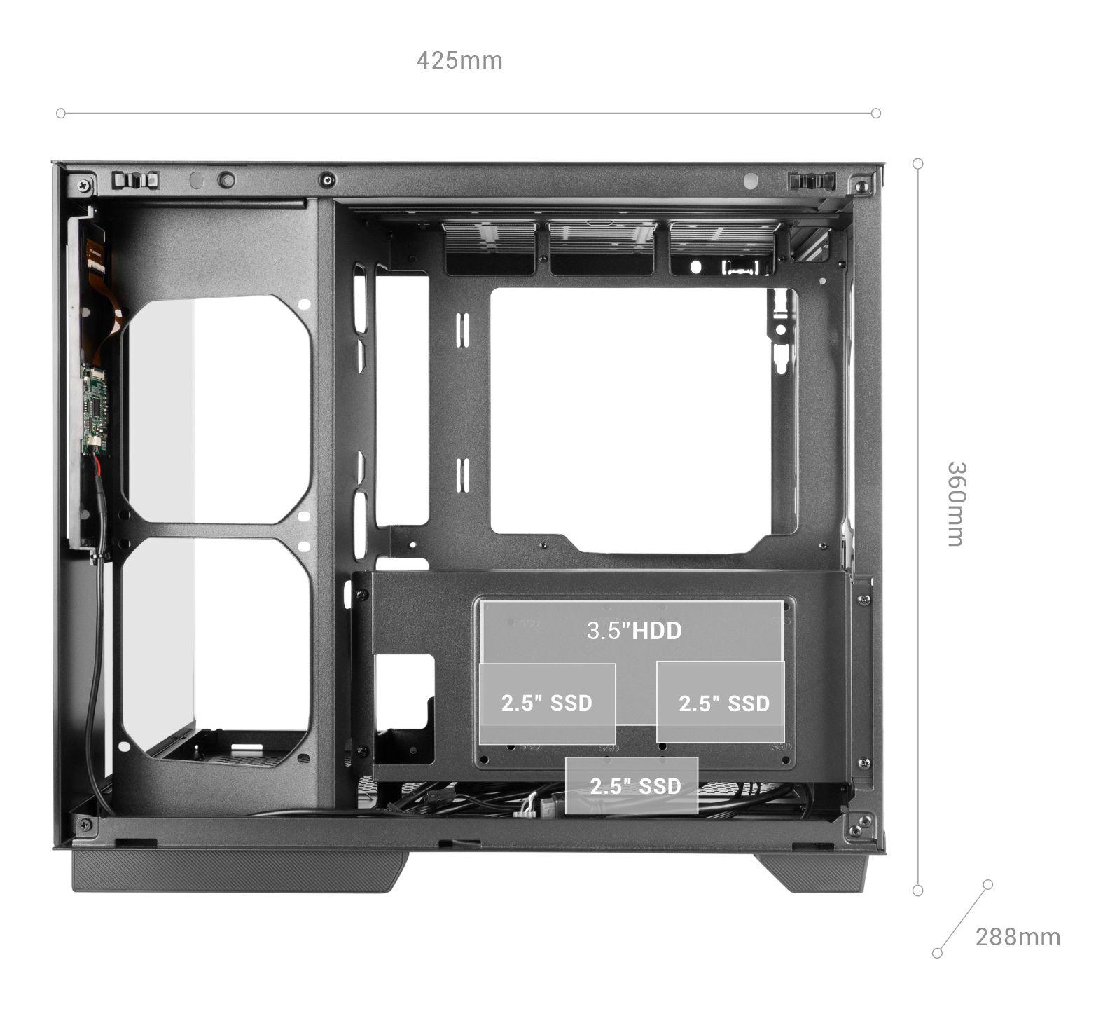Caixa ATX MARS GAMING MC-MIRAGE (Ecrã IPS 7,2″ - Branco) — miniatura 7