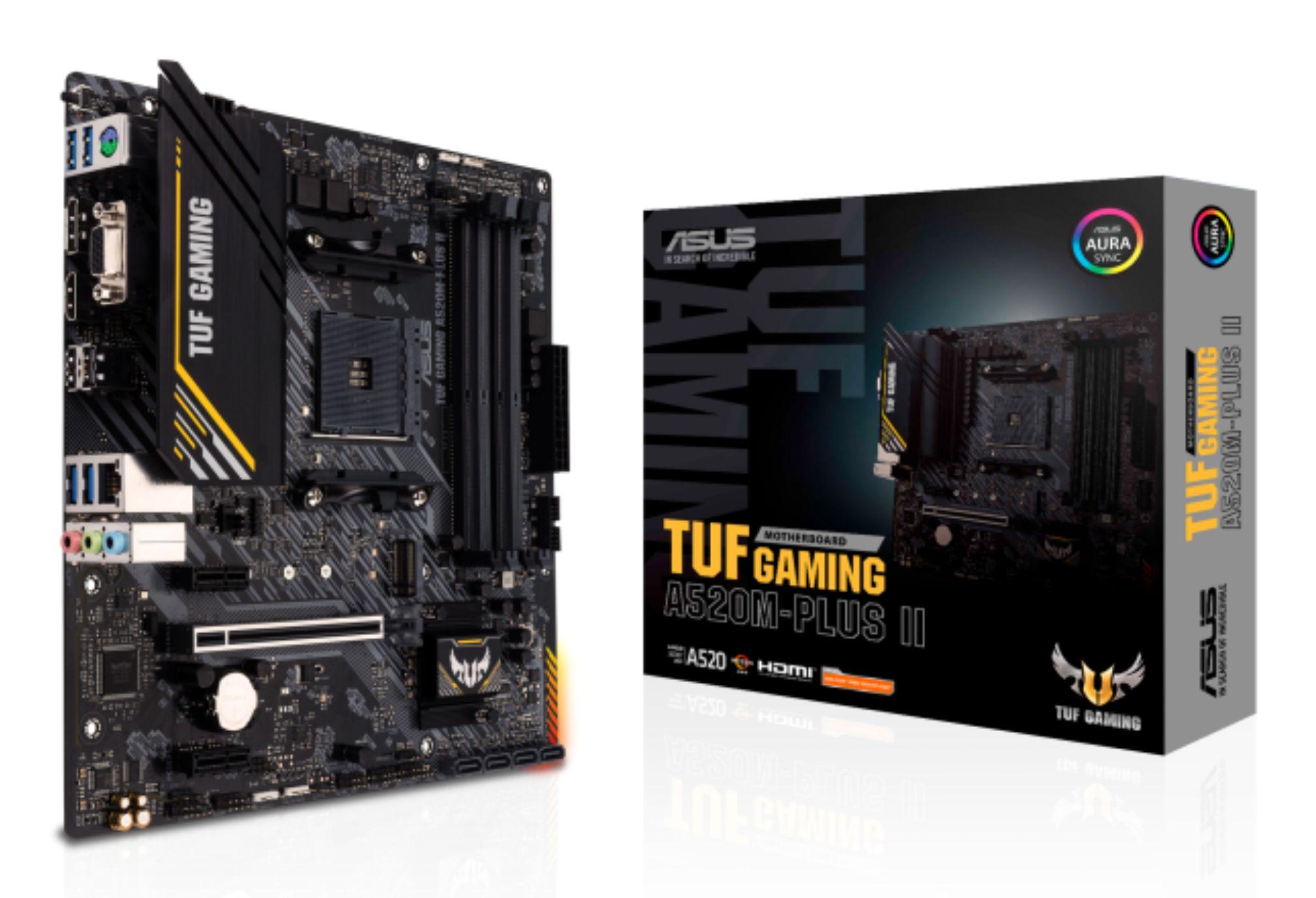 Motherboard ASUS TUF GAMING A520M-PLUS II (AM4 - micro ATX - Duplo canal - Preto)