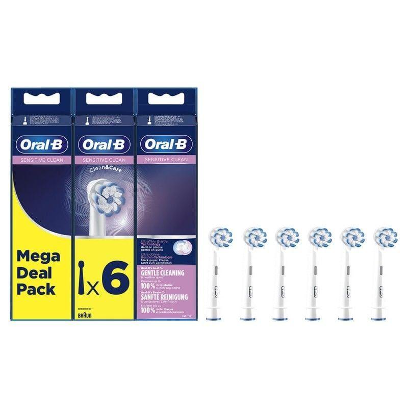Recargas de Cabeças de Escova de Dentes ORAL-B EB60 Sensitive (Branco)