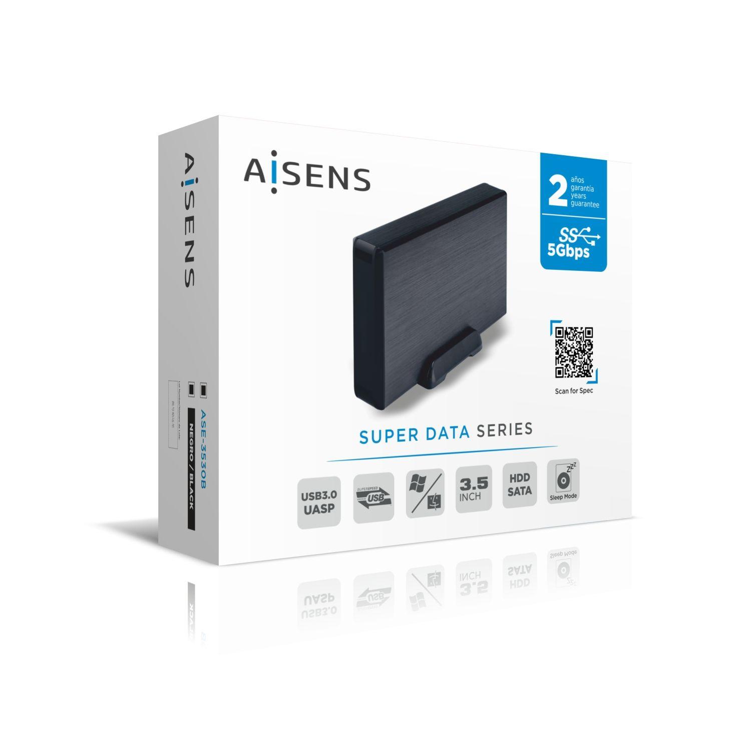 Caixa Externa AISENS ASE-3530B (2.5/3.5 " - 4200 RPM, 5400 RPM, 7200 RPM - Preto), miniatura 2