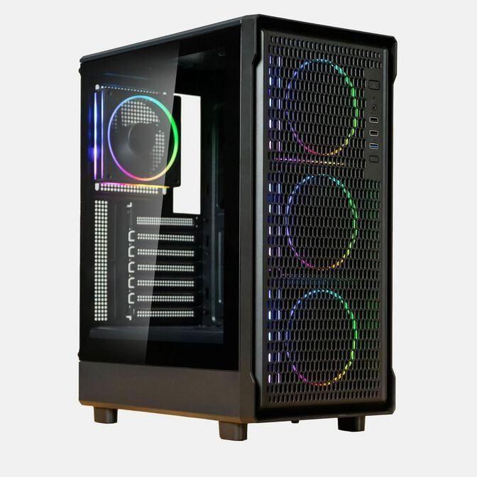 Caixa de Computador KOLINK AM2 ARGB (Midi Tower - Vidro temperado - ARGB - Preto)