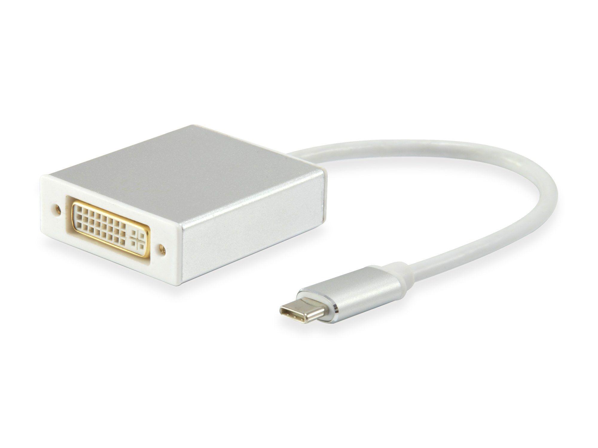 Adaptador USB-C para DVI-I EQUIP 133453 (15 cm - DVI-I - USB Type-C - Branco)