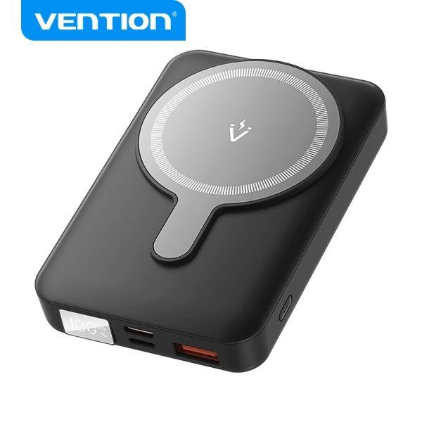 Powerbank Magnética Sem Fios VENTION FHTB0 (10000 mAh - 38,5 Wh - Até 20 W - Preto), miniatura 2