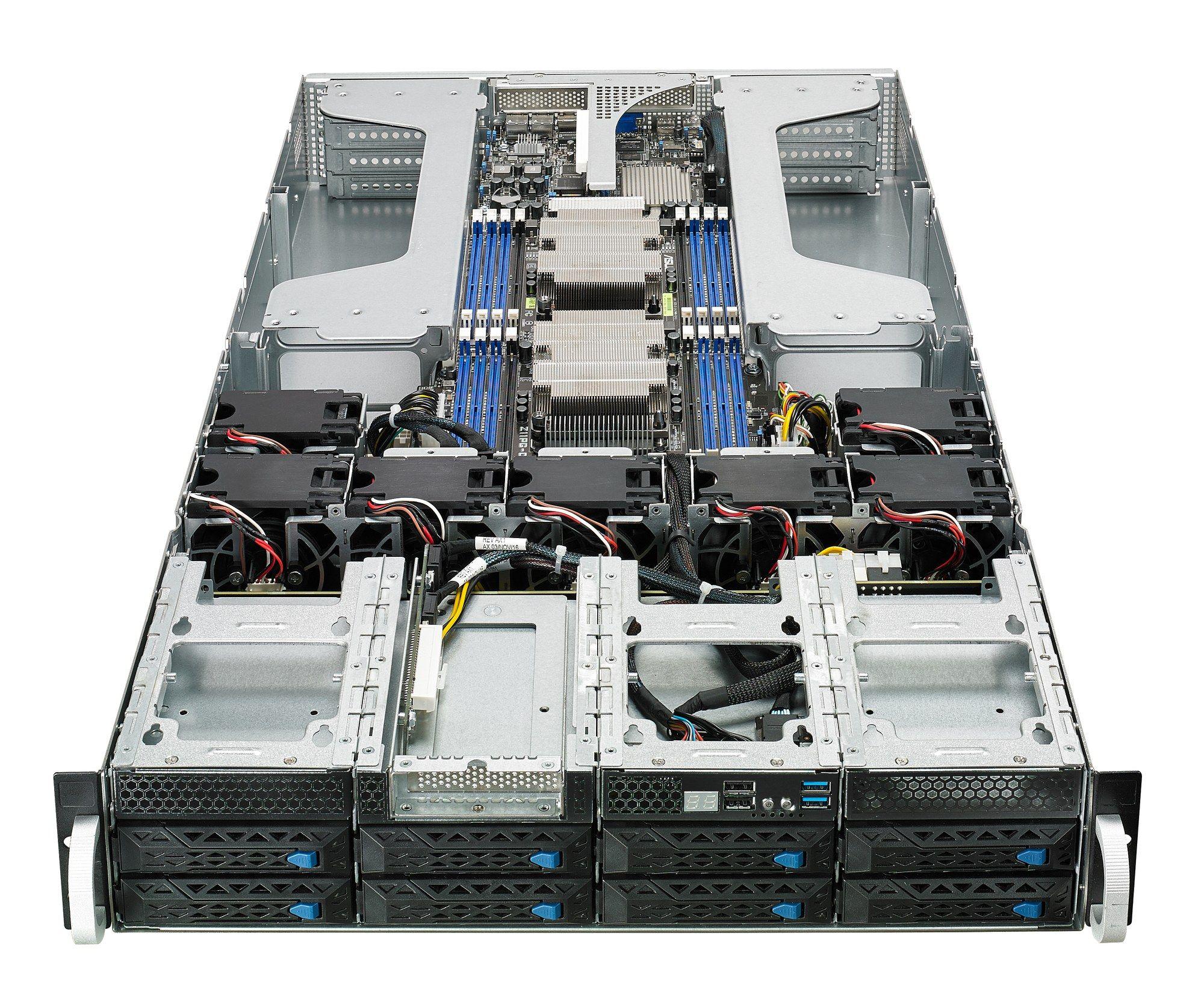 Servidor Rack ASUS ESC4000 G4 (Intel Xeon Scalable - Aspeed AST2500 - DDR4-SDRAM - Preto/Prateado), miniatura 2