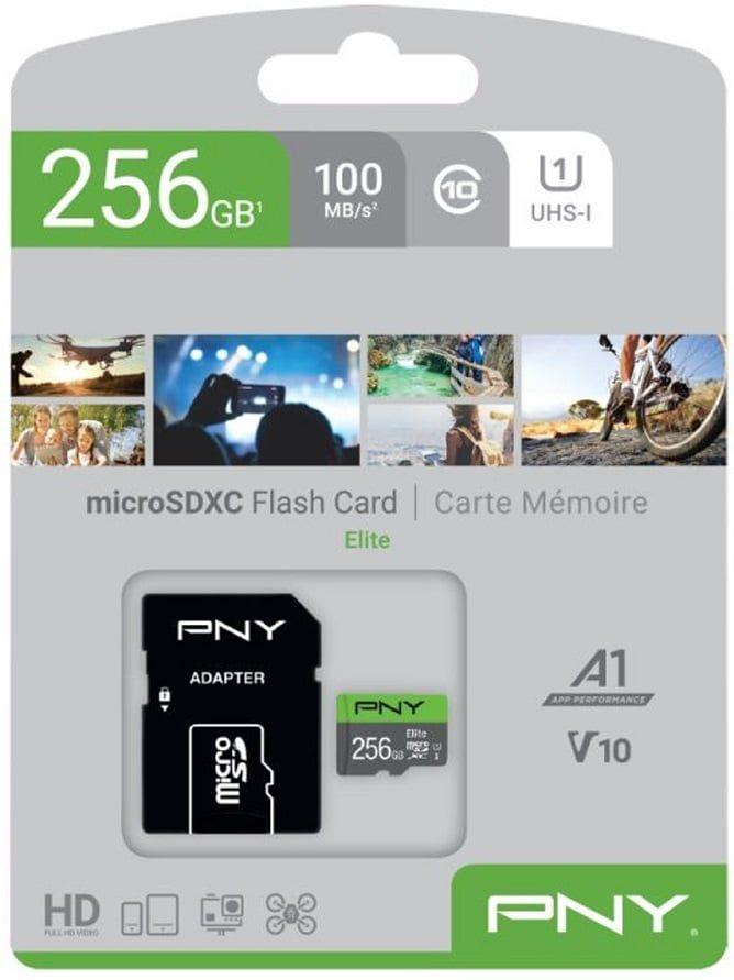 Cartão de Memória PNY Elite (256GB - Classe 10 - Verde e Cinzento), miniatura 2