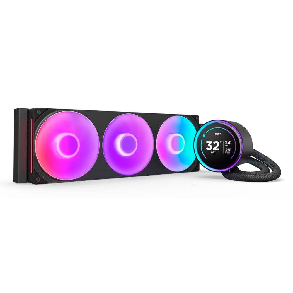 Sistema de Refrigeração Líquida All-in-One NZXT Kraken Elite 360 RGB (120 mm - 3 ventoinhas - 2400 RPM - Preto) — miniatura 2