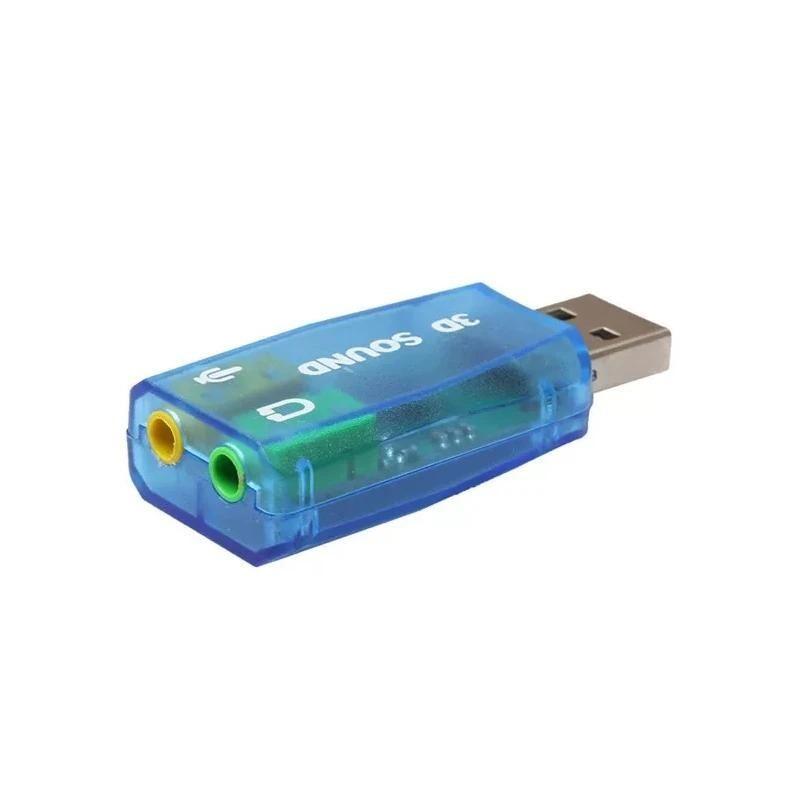 Placa de Som Externa GEMBIRD SC-USB-02 (Azul Transparente)