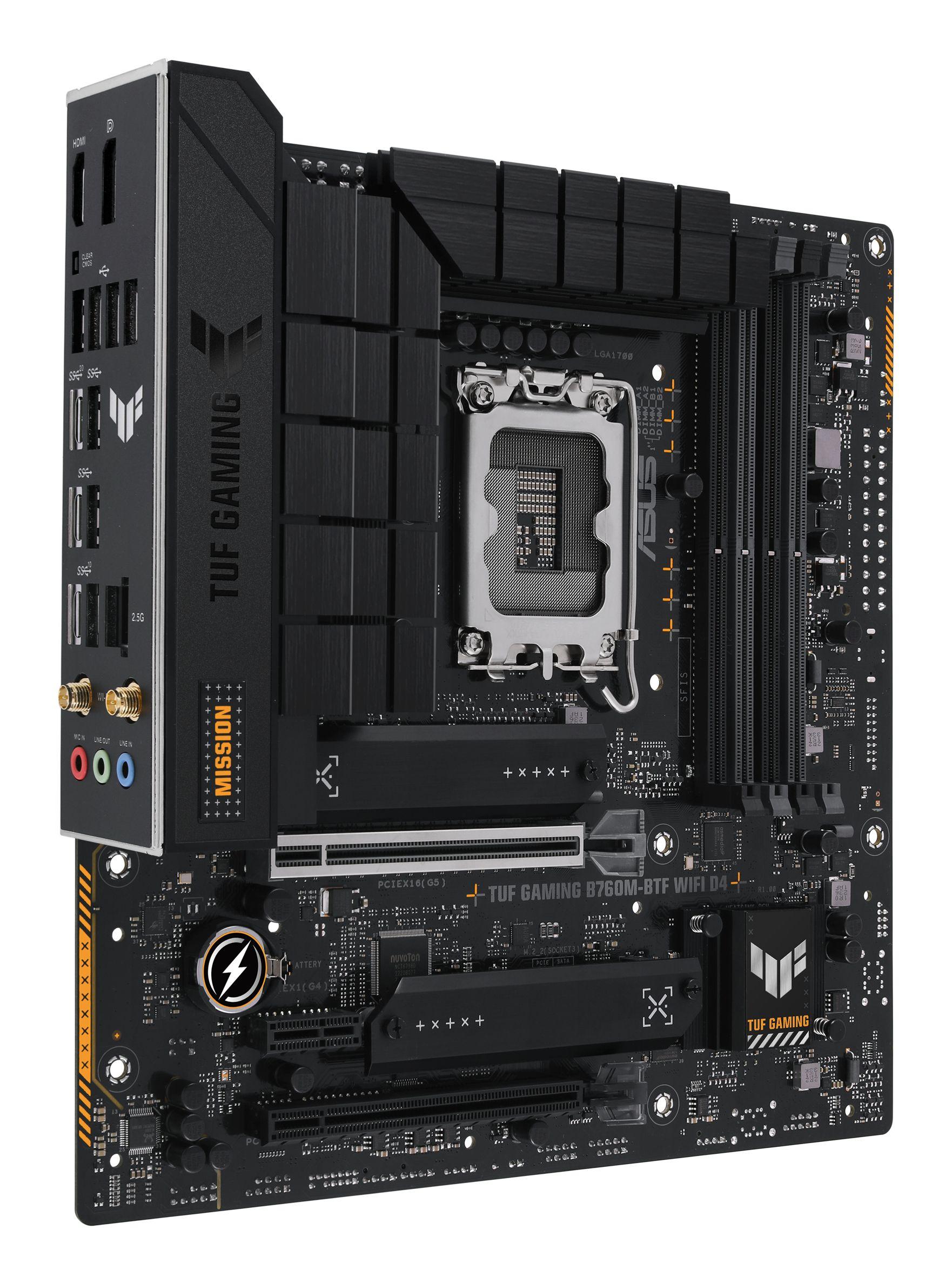 Motherboard ASUS TUF GAMING B760M-BTF WIFI D4 (LGA 1700 - micro ATX - Duplo canal), miniatura 3