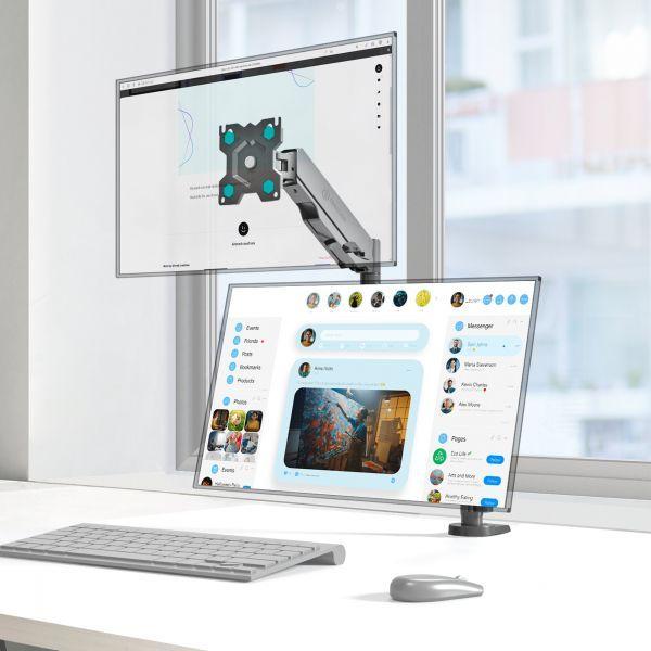 Suporte de Mesa Duplo para Monitores ONKRON G140-B (75 x 75 mm - 13 a 32 polegadas - 8 kg - Preto), miniatura 2