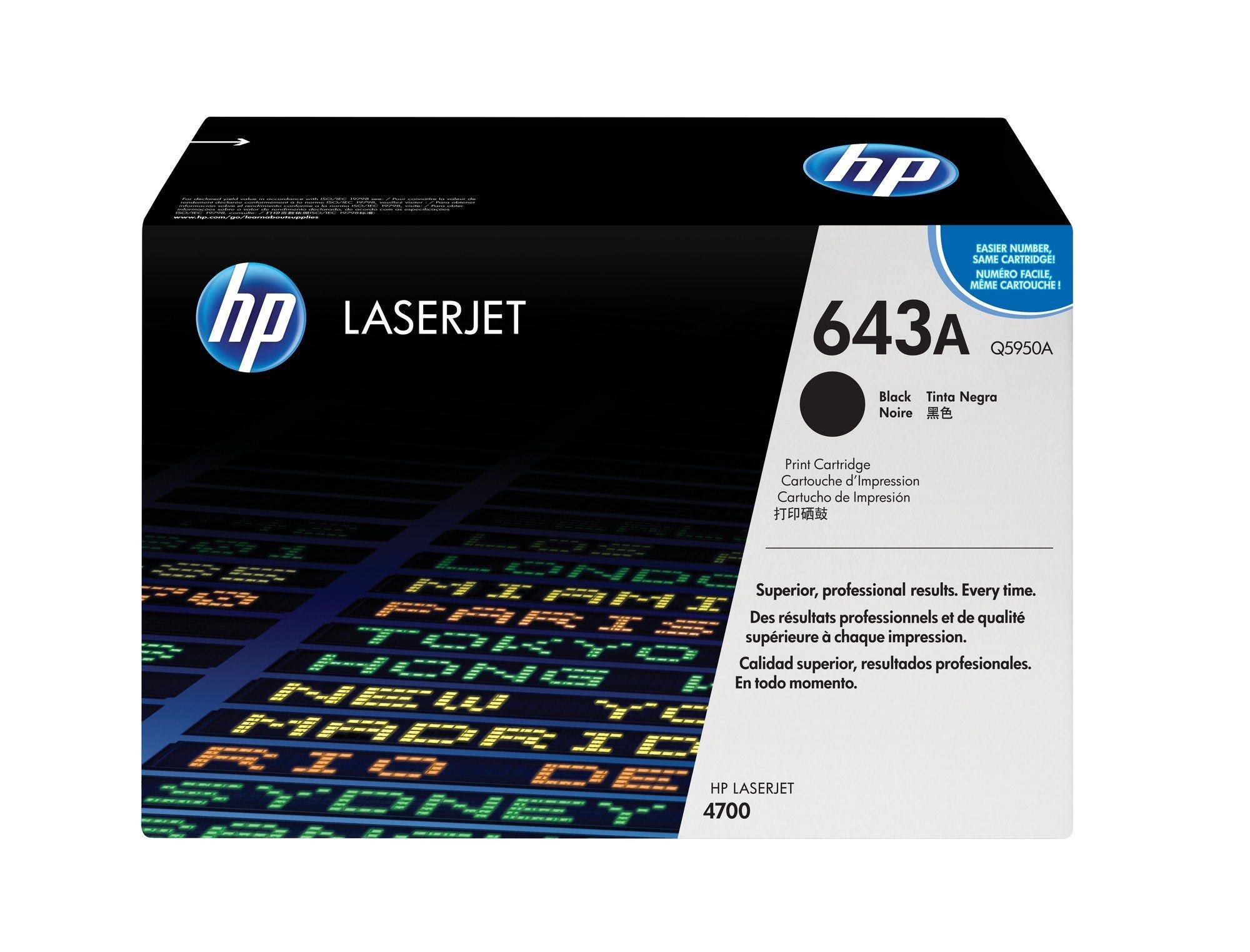 Toner HP LaserJet 643A Q5950A (11000 páginas - Preto)