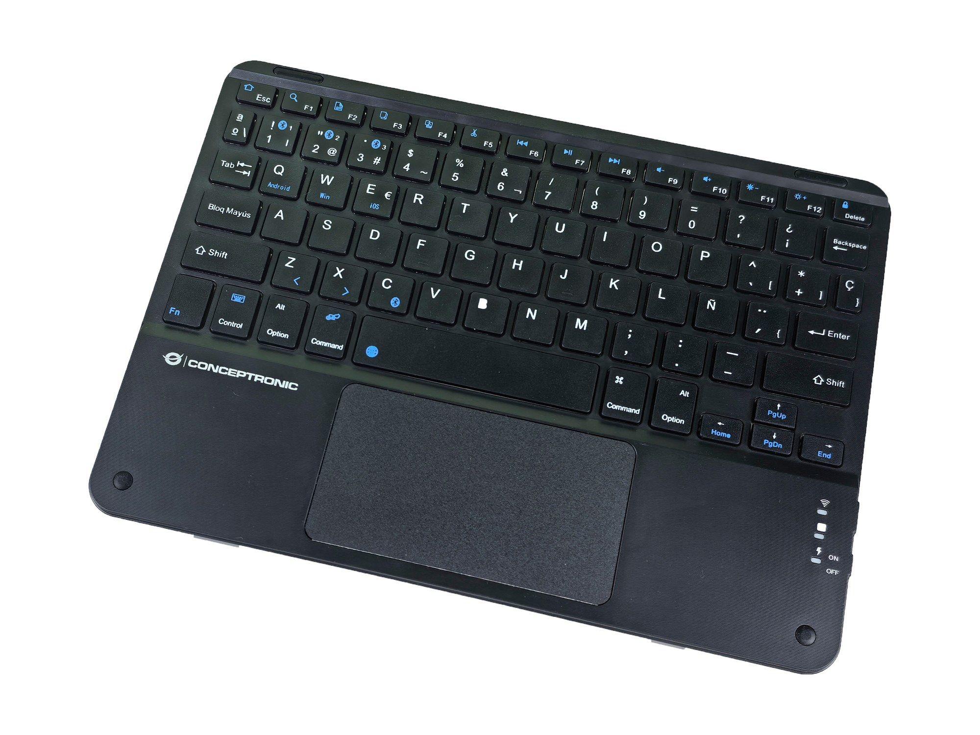 Teclado CONCEPTRONIC TOBIN01BES (Espanhol - Sem teclado numérico - Bluetooth - Preto) — miniatura 4