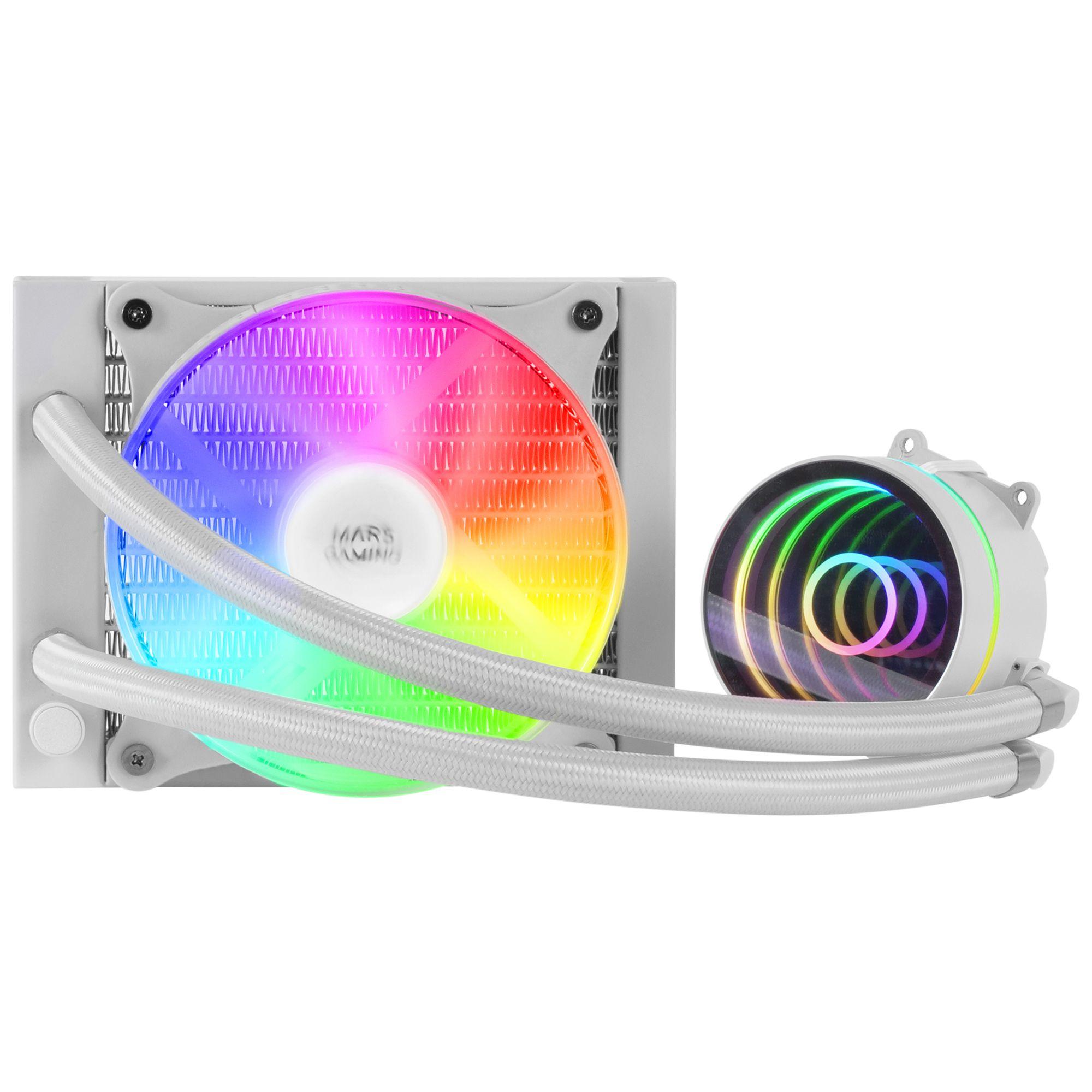 Refrigeração Líquida CPU MARS GAMING MLONE120W (200 W - 120 mm - 1800 RPM - Branco) — miniatura 2