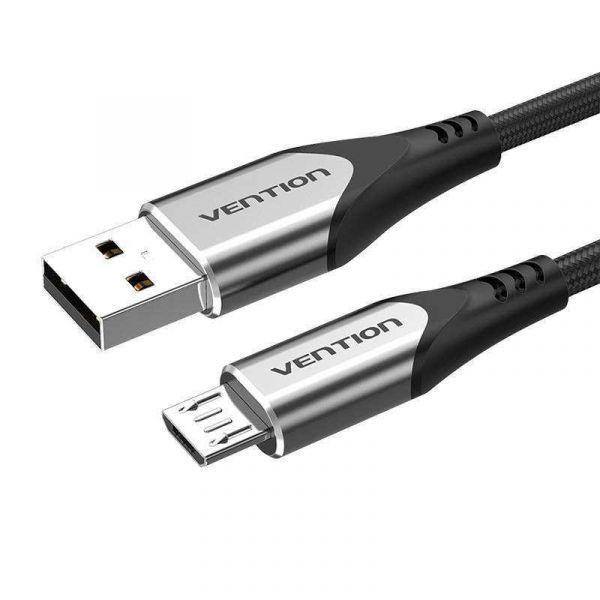 Cabo USB 2.0 VENTION COAHH (2 m - Micro-USB B - USB-A - Cinzento) — miniatura 2