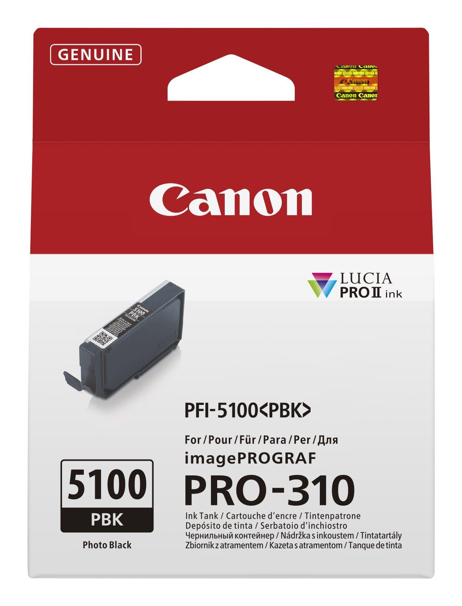 Tinteiro CANON PFI-5100 PBK (Foto Preto)