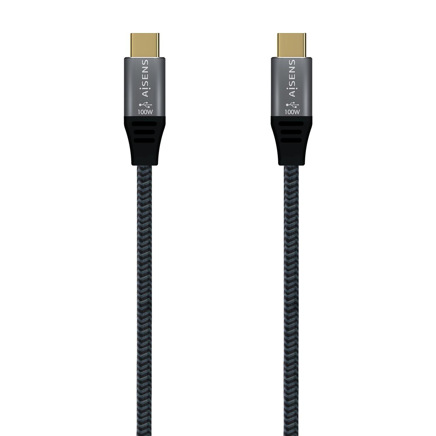 Cabo USB-C AISENS A107-0672 (1,5 m - USB C - Cinzento)
