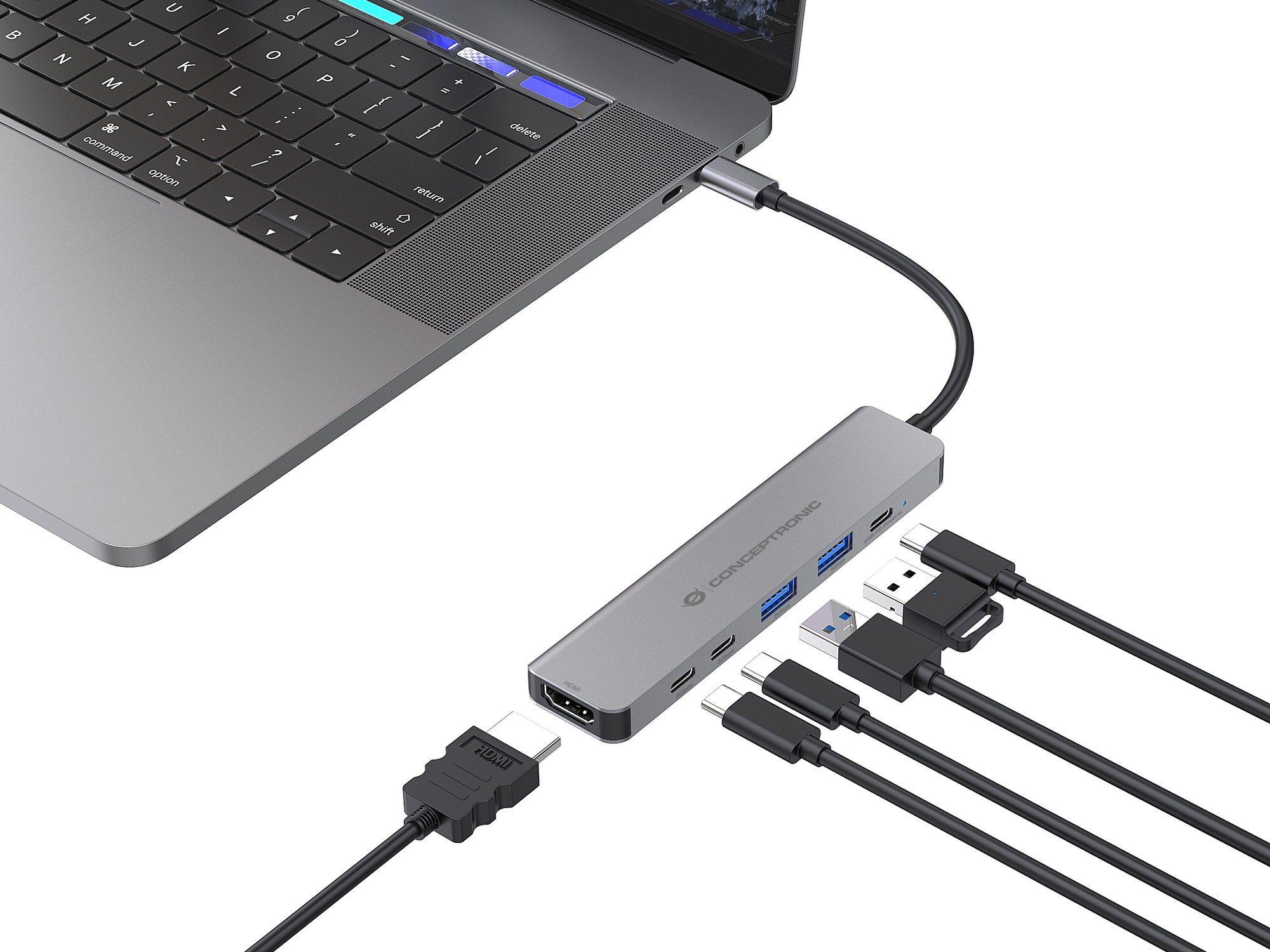 Dock USB-C CONCEPTRONIC DONN33G (0,25 m - Prateado) — miniatura 6