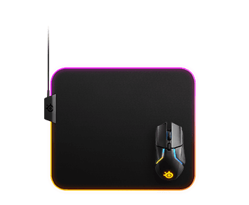 Tapete de Rato Gaming STEELSERIES QcK Prism Cloth Medium (Médio - Tecido, borracha e silicone - 4 mm - Preto)