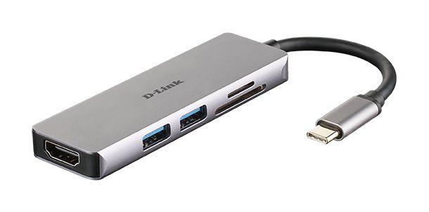 Hub USB-C D-LINK DUB-M530 (Alumínio)