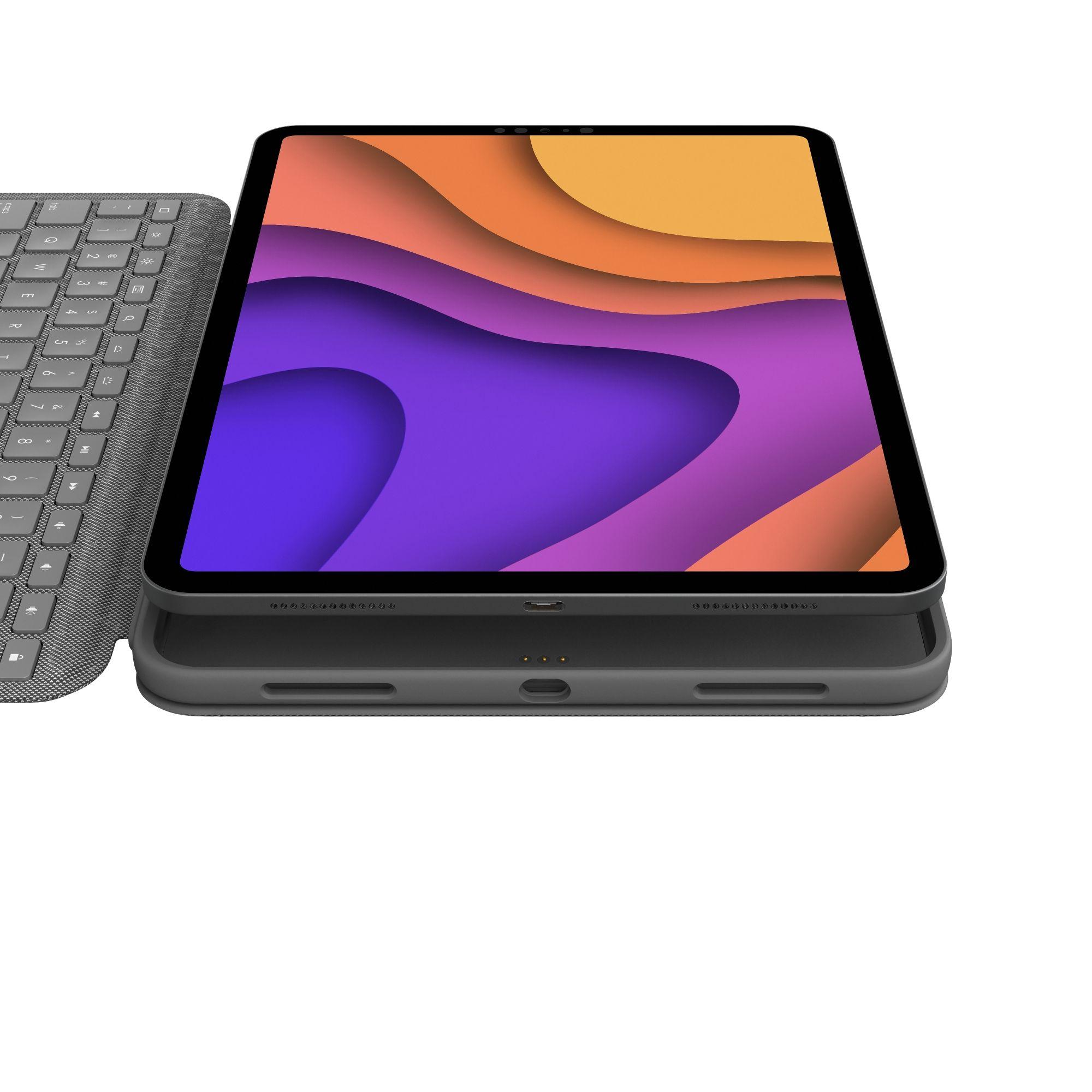 Teclado LOGITECH Folio Touch (Francês - Smart Connector - Sem fios - Cinzento), miniatura 4
