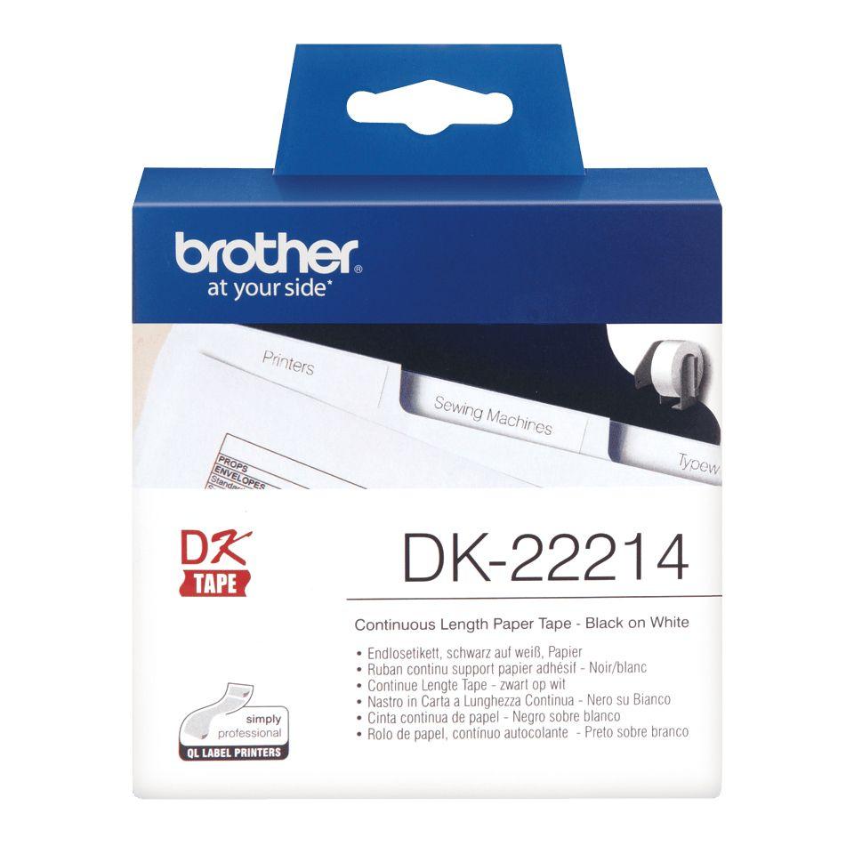 Fita de Etiquetas Contínua BROTHER DK-22214 (Branco), miniatura 2